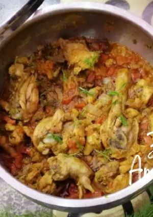 A picture of Dilldaar Chicken or Chicken with Dill Leaves.