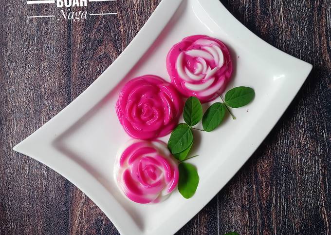 Cara bikin Puding Buah Naga Cara bikin Puding Buah Naga