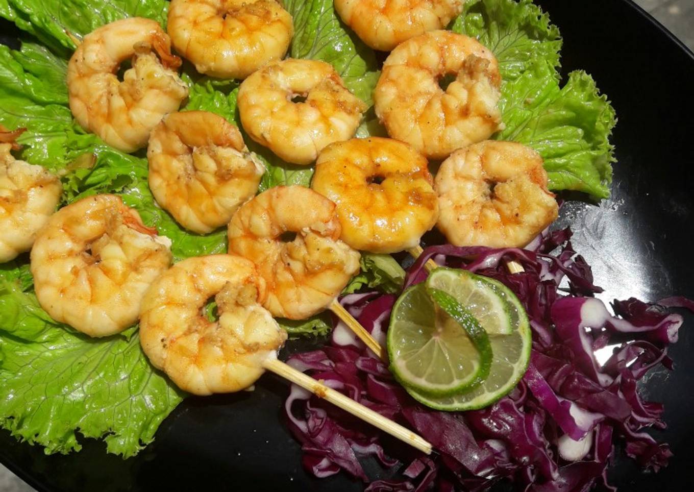 Shrimp Satay with Sesame Oil