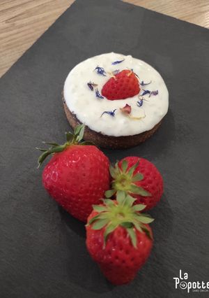 Une photo de Tartelette au riz au lait et fraise