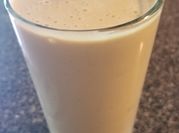 A picture of milkshake with ice