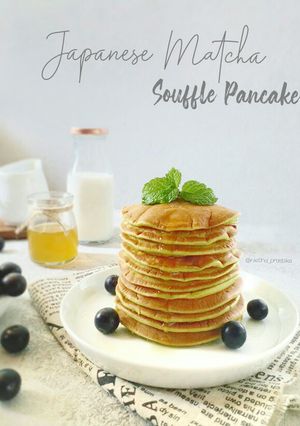Foto resep Japanese Matcha Souffle Pancake