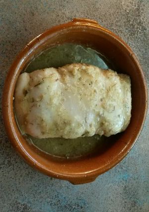 Una foto de Lomo de cojinova con puerro e hinojo