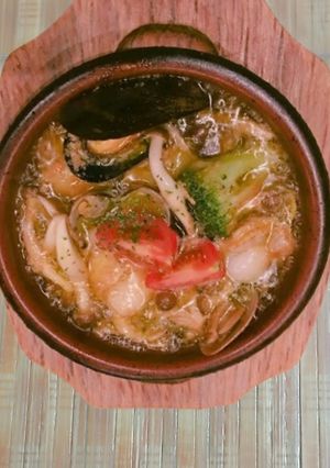 Hình của món Súp bào ngư chua cay.