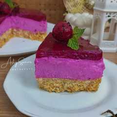 Dragon Fruit Cheesecake (No Oven No Mixer)-レシピのメイン写真