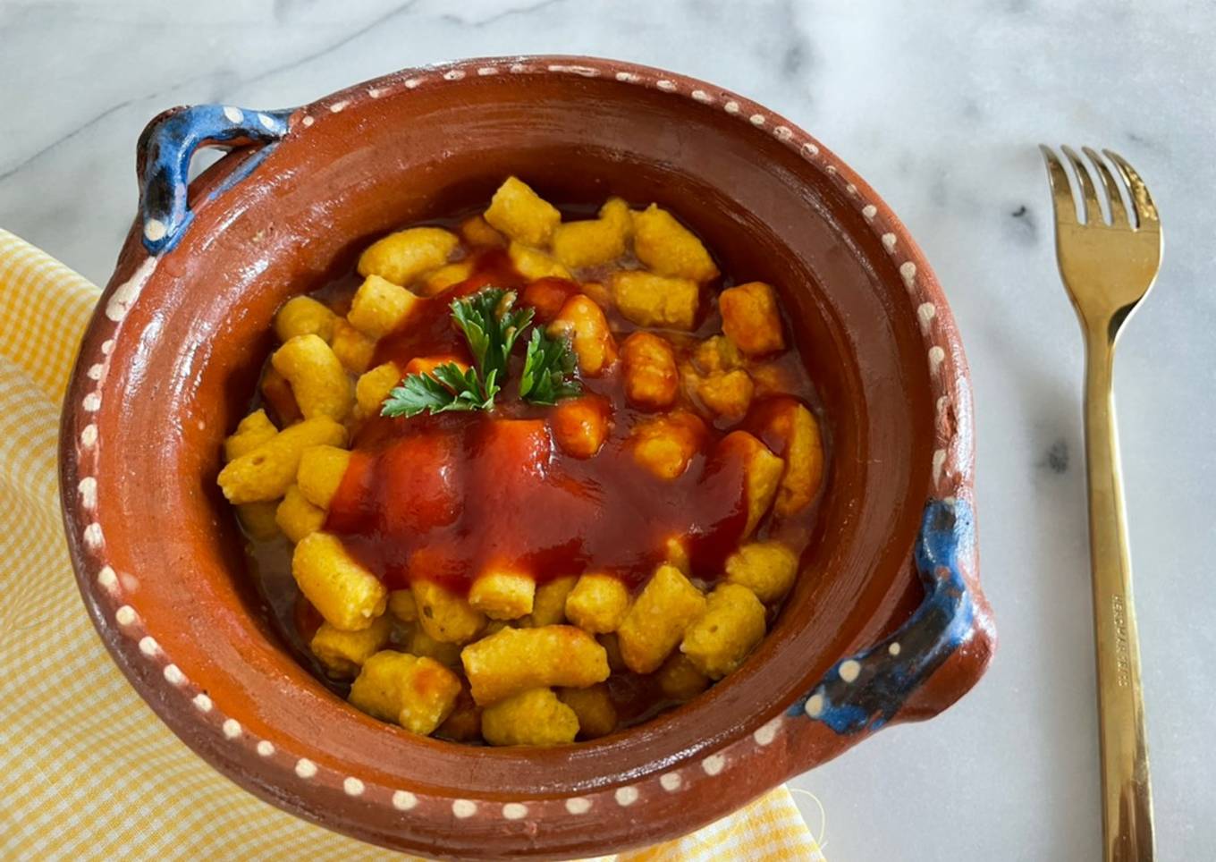 Mini ñoquis de calabaza y avena