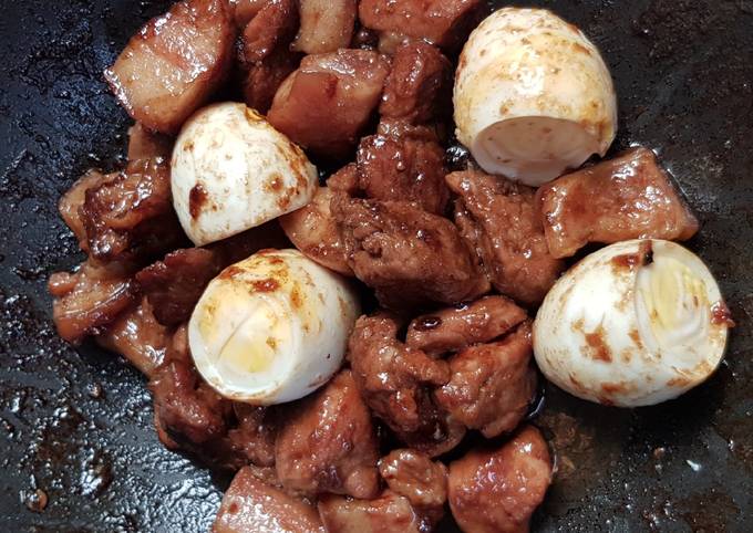 Sprite Pork Adobo with Egg