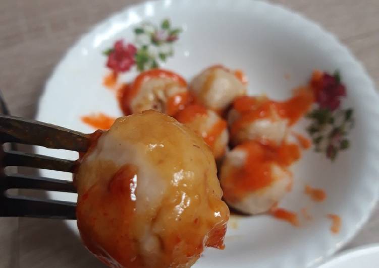 Langkah meracik Cilok saus kecap ala chef Rani Anti Gagal