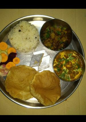A picture of U.P Style Traditional Thali.