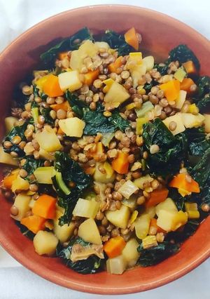 Foto di Zuppa di lenticchie e cavolo nero