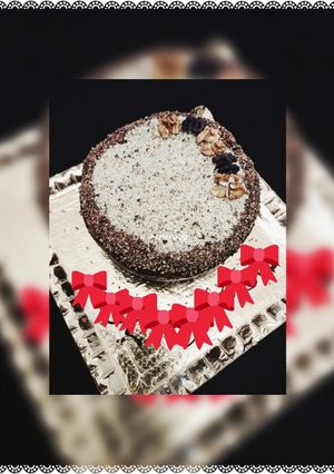 عکسی از دستور کیک شکلاتی با مغز نارگیلی