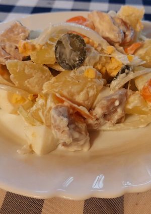 Olivje saláta recept fotója