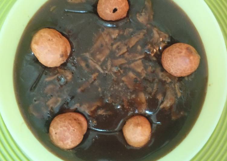 Puding coklat kacang merah