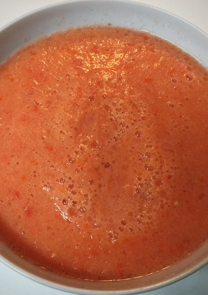 Una foto de Gazpacho saludable