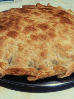 Una foto de Tarta de brócoli y salsa blanca
