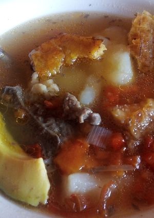 Una foto de Sopita de patacones