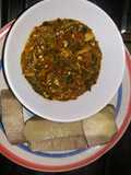 White yam with local sauce