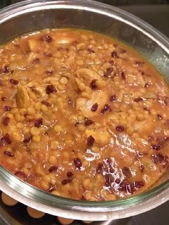 عکسی از دستور خورشت مرغ و لپه سریع