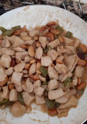 Una foto de Pollo kung-Po con verdura