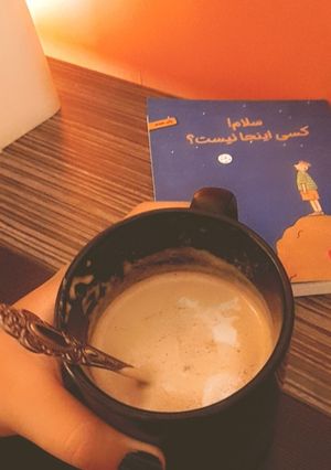 عکسی از دستور یه لاته ای که خودم اختراع کردم😂