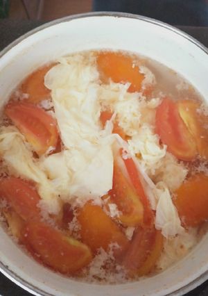 Foto resep Tan Hua Tang (sup tomat telur) 3 bahan saja