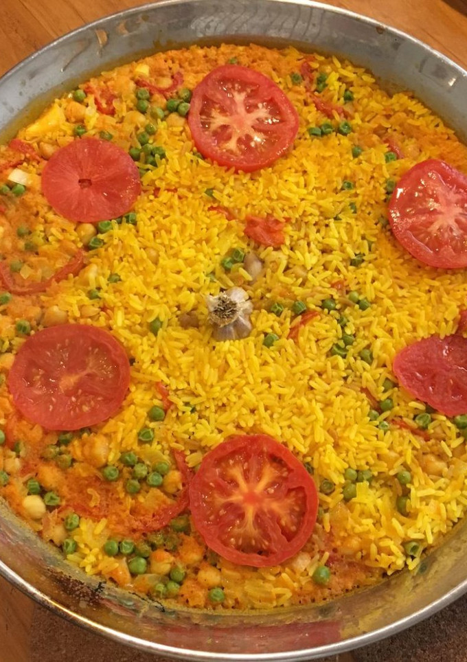 Una foto de Arroz con garbanzos