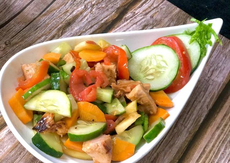 Chicken salad with orange dressing