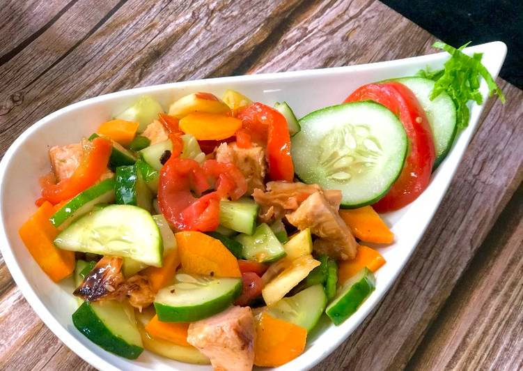 Steps to Prepare Quick Chicken salad with orange dressing