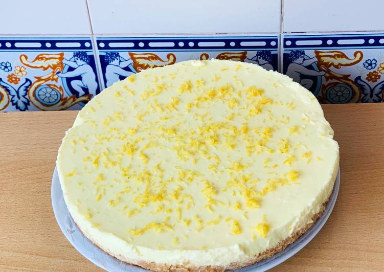 Tarta de queso de limón fría 🍋