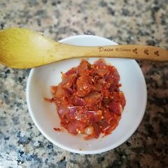 A picture of Homemade tasty chilli paste.