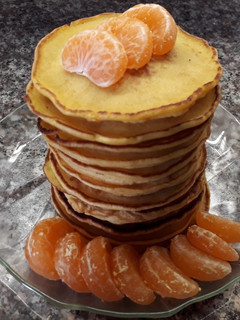 Una foto de Hotcakes de mandarina