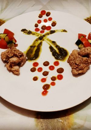 A picture of Chicken malai boti kabab.