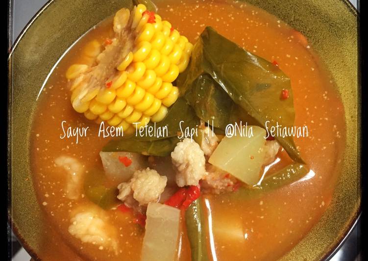 Cara Gampang Membuat Sayur Asem Tetelan Sapi, Bisa Manjain Lidah