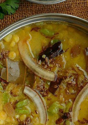 A picture of Cholar Dal.