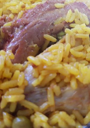 Foto principal de Arroz con costillas de cerdo y alitas de pollo!!🍗🍚🍖