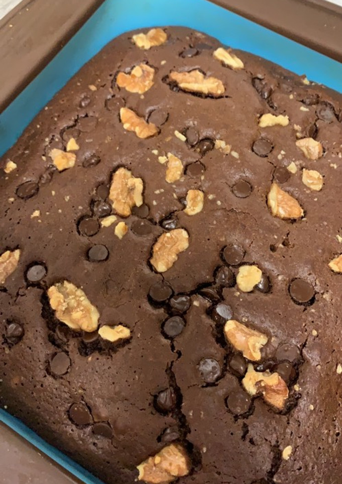 Una foto de Brownie de chocolate ligero