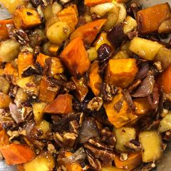 A picture of Apple-Sweet Potato Hash.