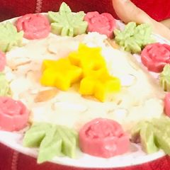 A picture of Healthy colourful pudding.