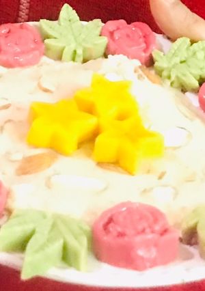 A picture of Healthy colourful pudding.