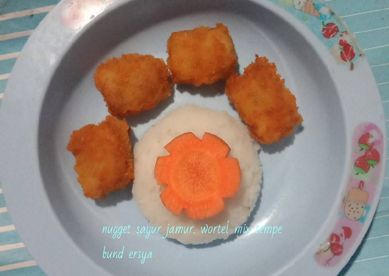 Nugget sayur jamur, wortel mix tempe