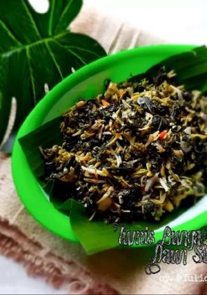 Foto resep Tumis bunga pepaya dan daun singkong
