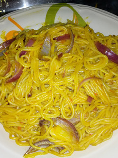 A picture of Jallof Spaghetti.