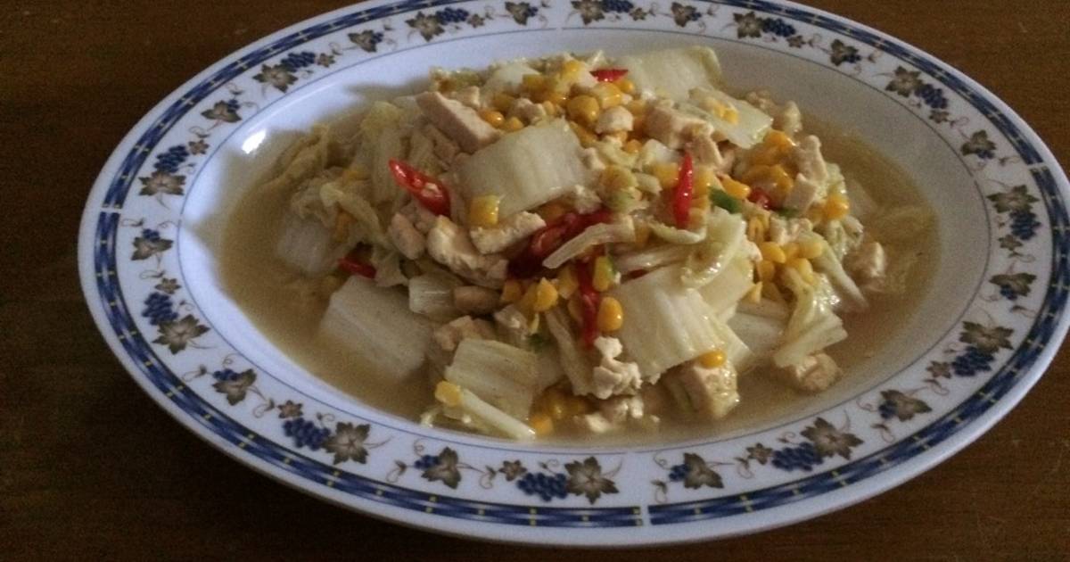 Resep Tumis Sawi Putih Dengan Tahu Dan Jagung Frying Chinesse Cabbage