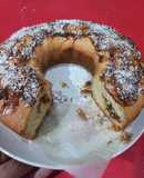 Budín de harina y coco rallado. Relleno de dulce de leche