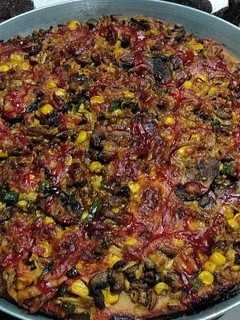 عکسی از دستور پیتزا مرغ