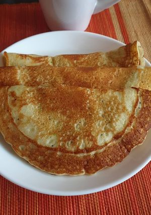 A picture of Lemon poppy seeds savory pancakes.