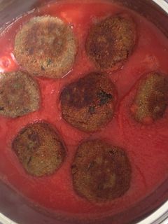 Una foto de Albóndigas de berenjena y calabacín