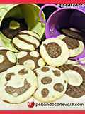 Galletas bicolores de mantequilla y chocolate
