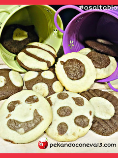 Una foto de Galletas bicolores de mantequilla y chocolate