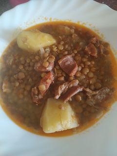 Una foto de Lentejas con chorizo